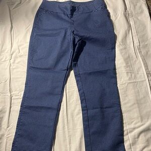 Croft & Barrow Blue Checkered Women's Pants